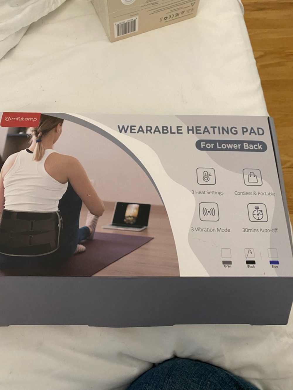 NWOT comfy temp wearable heating pad- never used